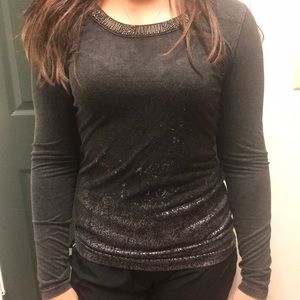 Black sliver backless top